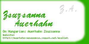 zsuzsanna auerhahn business card
